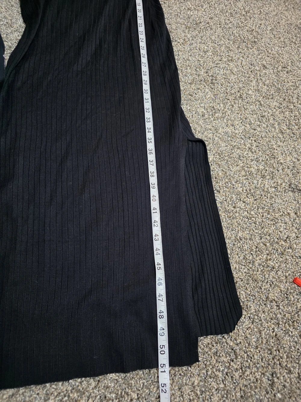 Fashion Nova Black Ribbed Maxi Sweater Dress Cowl Neck Long Sleeve Side